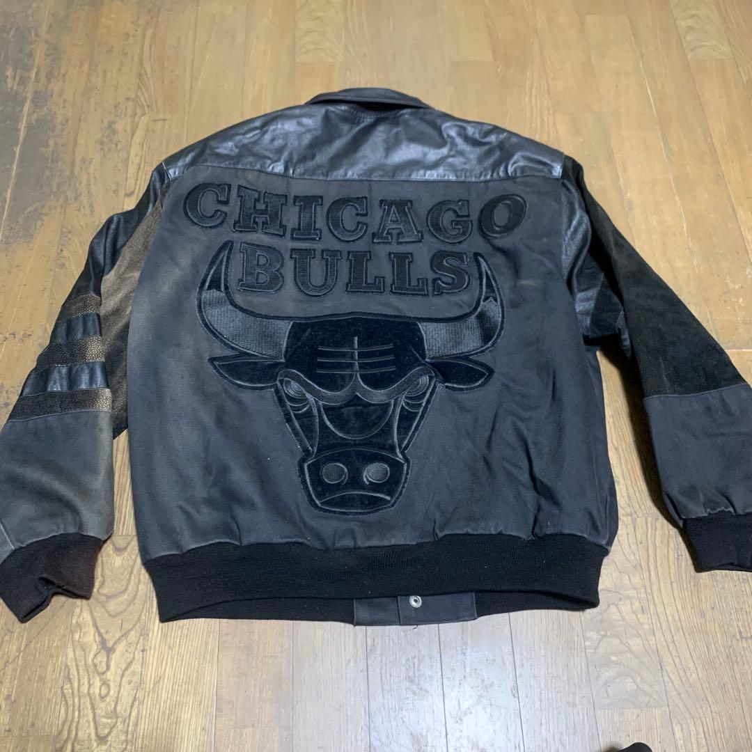 NBAジェフハミルトンJeffHamiltonシカゴブルズ上質レザージャケットM