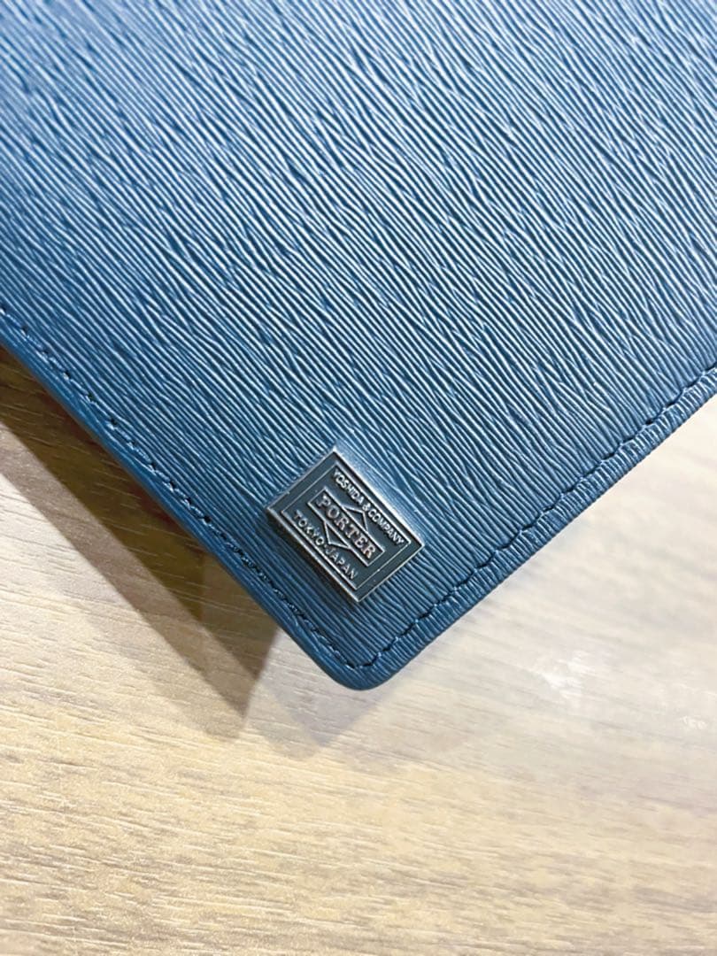 PORTER　ポーター　型番052-02204　二つ折り財布　レザー　ネイビー