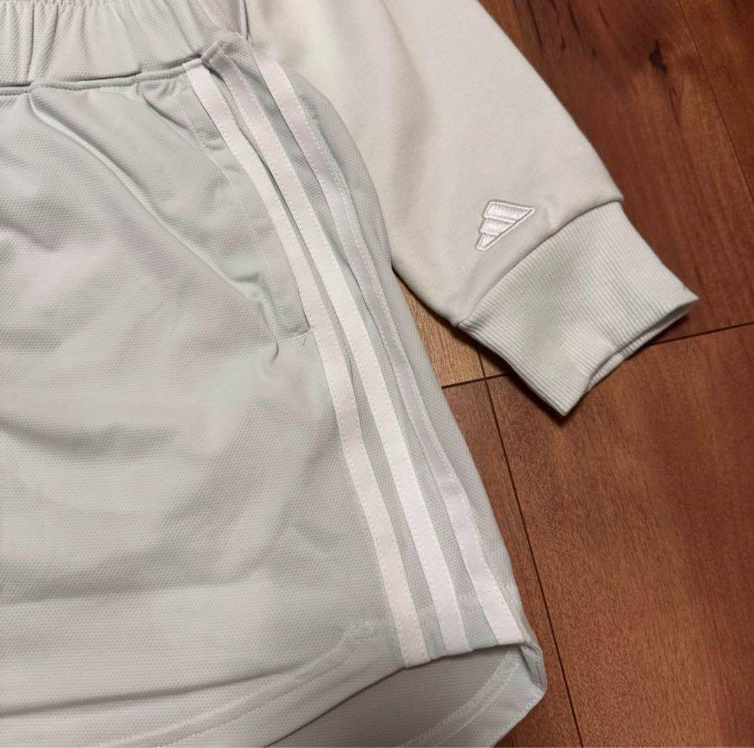 ショート丈　長袖　ポロスウェット　トレーナー　　スウェットスカート　セットアップ