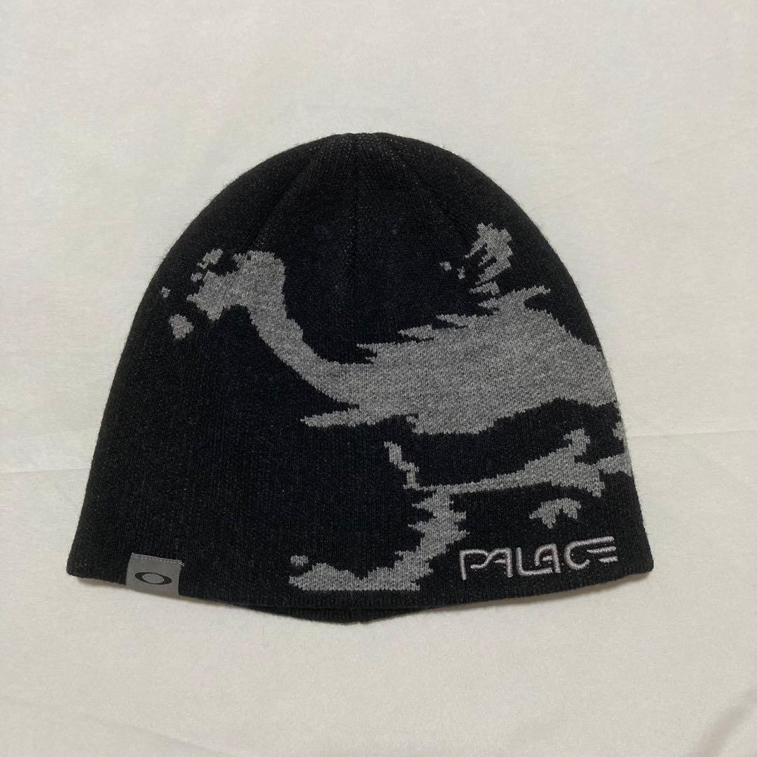 PALACE ニット帽 ブラック/グレー
