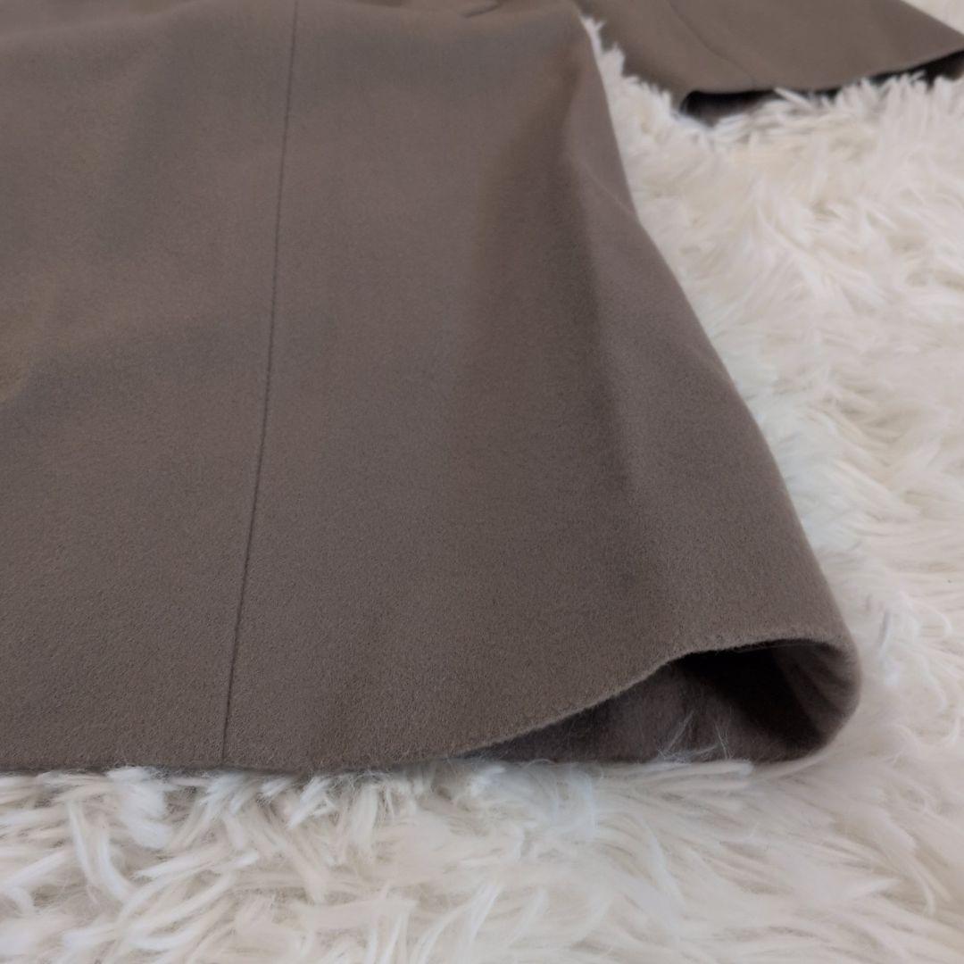 【23区】 ロングコート ウール グレージュ ロロピアーナ 大きいサイズ 46