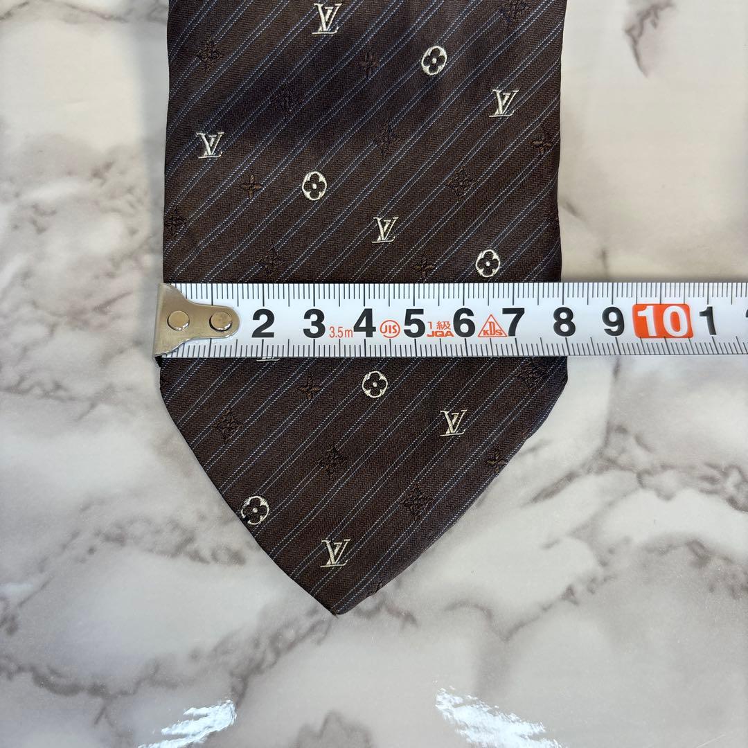 Louis Vuitton ネイビー　ネクタイ　ストライプ　モノグラム