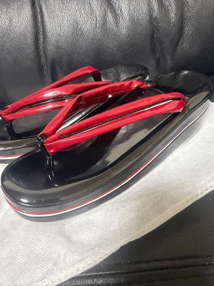 黒と赤の和装用バッグと草履セット【成人式小物セット⠀】✨週末セール