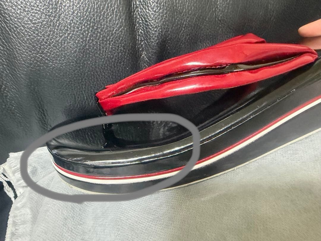 黒と赤の和装用バッグと草履セット【成人式小物セット⠀】✨週末セール