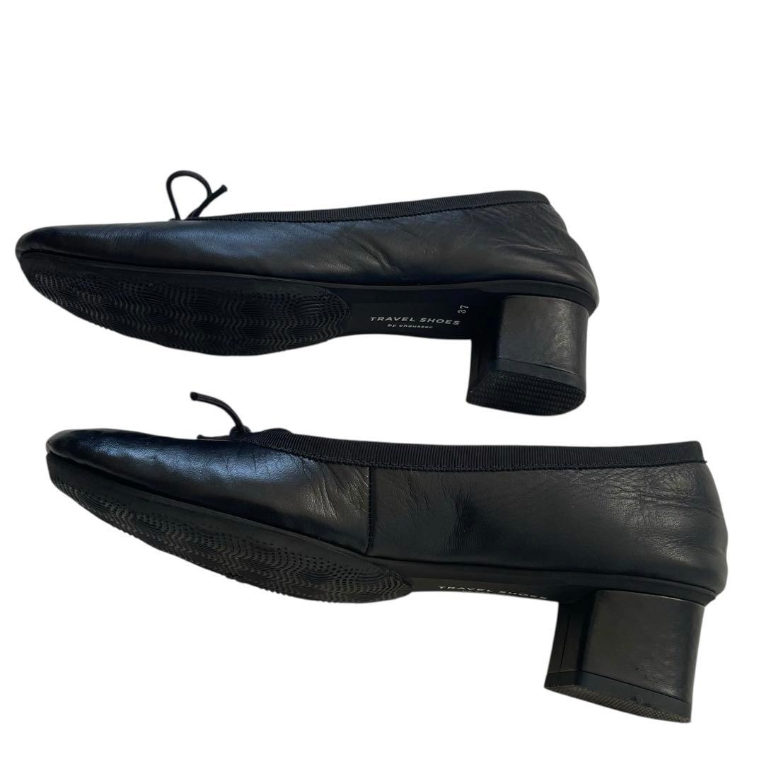 ✨美品✨ トラベルシューズ　バイショセ パンプス TR-015 ブラック レザー