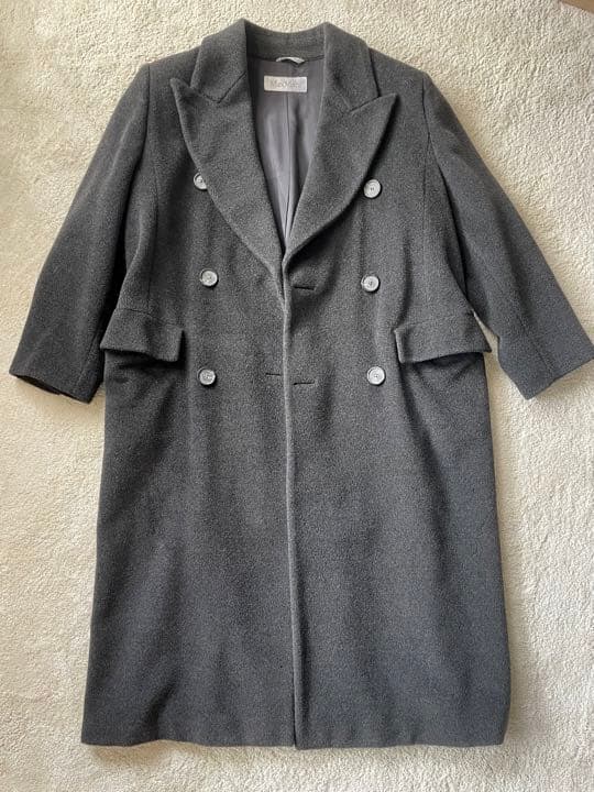 maxmara チェスターコート　チャコールグレー