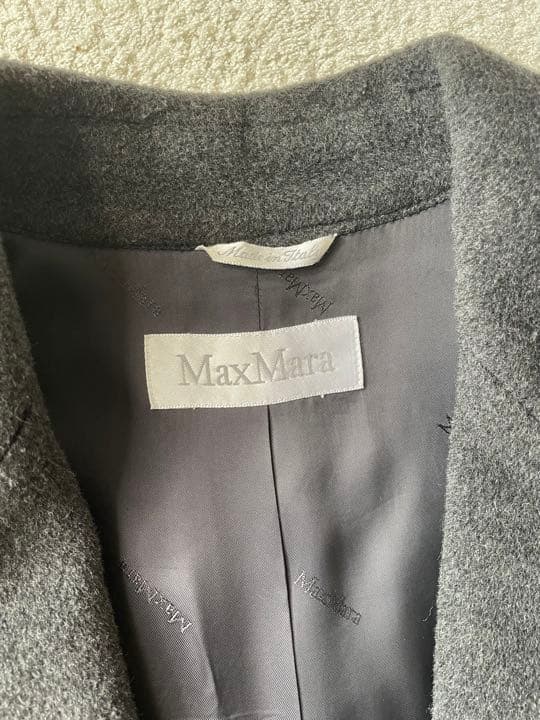 maxmara チェスターコート　チャコールグレー