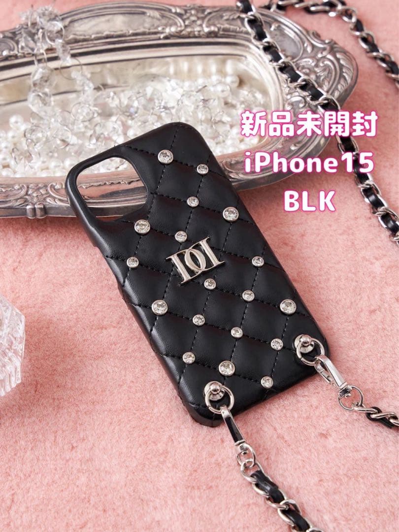 【新品未開封】Darich キルティングビジューiPhoneケース - 15