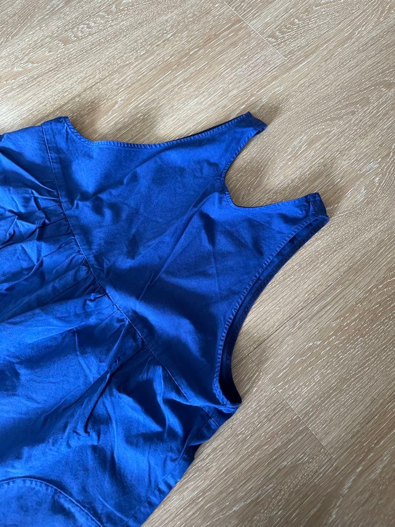 6(ROKU) COTTON GATHER オールインワン