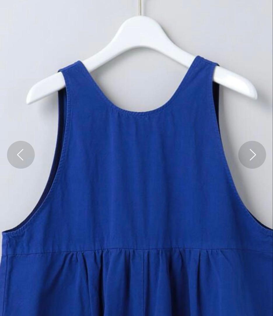 6(ROKU) COTTON GATHER オールインワン