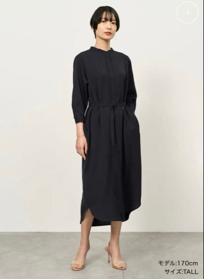 ソージュ　バンドカラーシャツワンピース