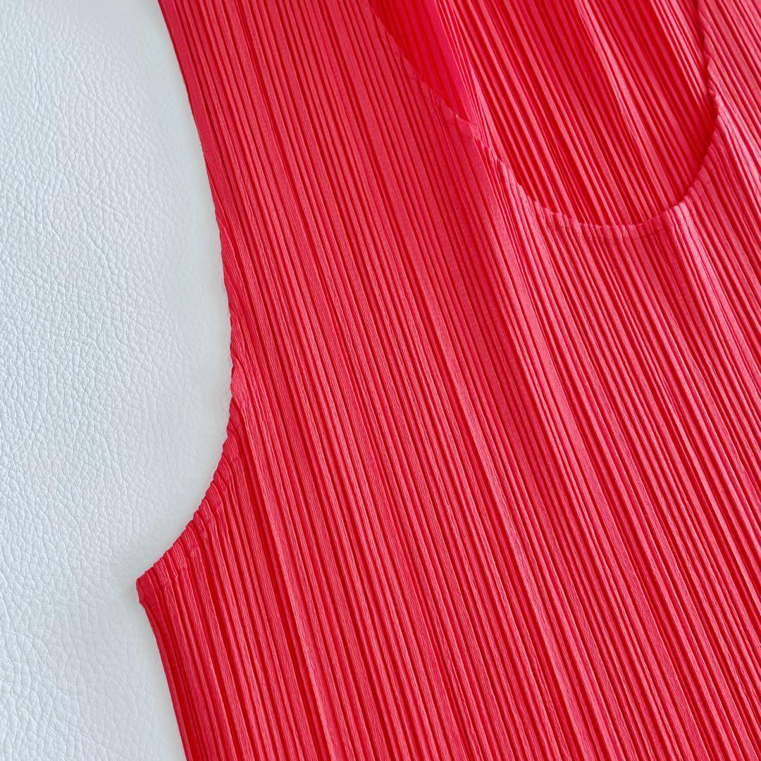 美品✨プリーツプリーズ　トップス　ノースリーブ　ワンピース　チュニック　サイズ4