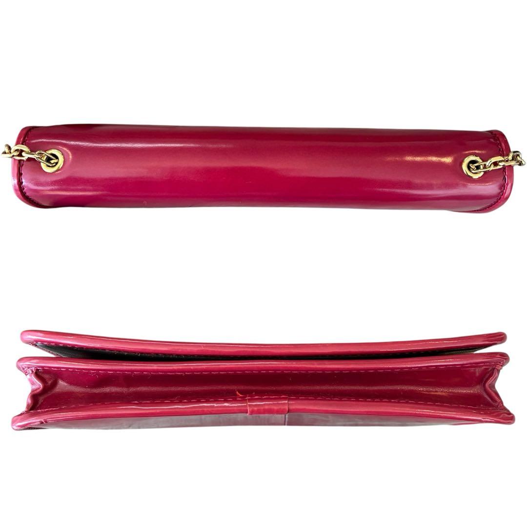 LOEWE ロエベ チェーンウォレット ピンクパープル ゴールドチェーン 箱付き