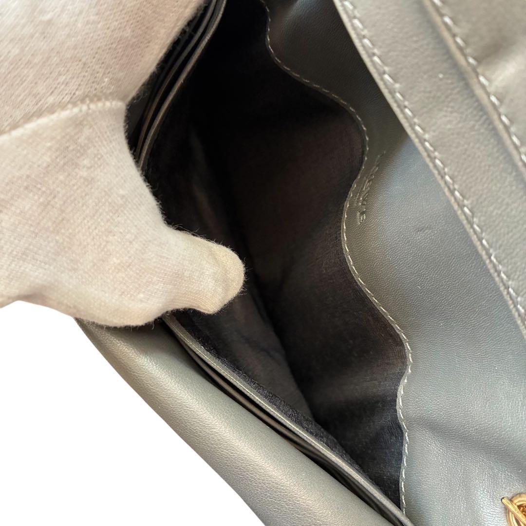 LOEWE ロエベ チェーンウォレット ピンクパープル ゴールドチェーン 箱付き