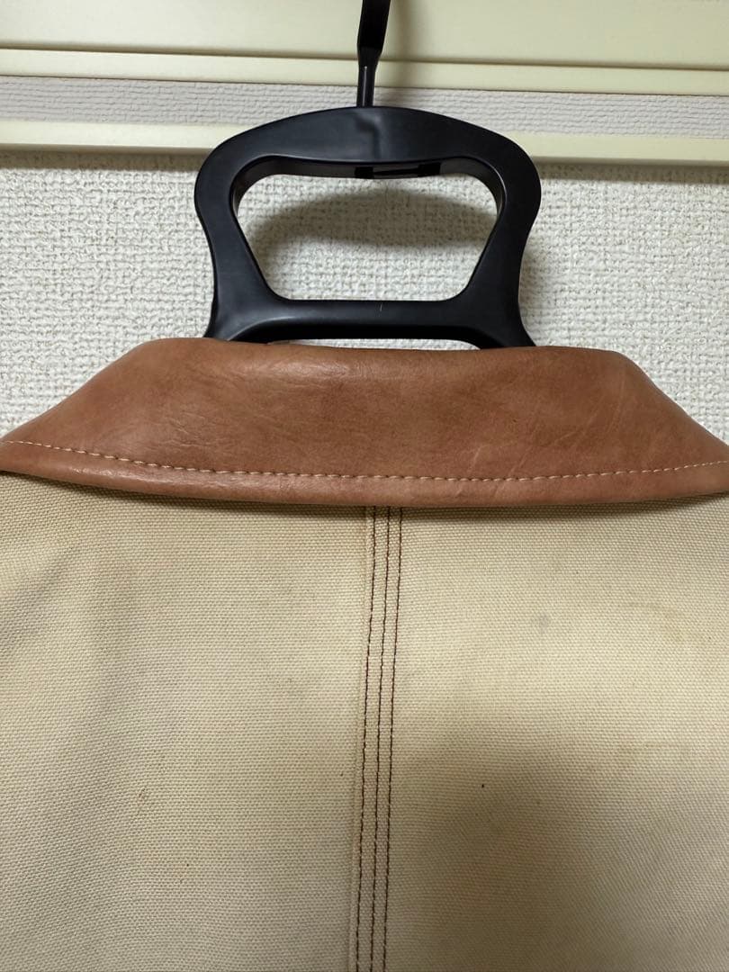 Carhartt カーハート　カバーオール ベージュ　ボロ　雰囲気系　リメイク