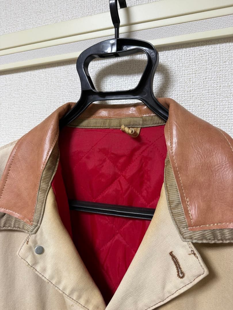 Carhartt カーハート　カバーオール ベージュ　ボロ　雰囲気系　リメイク