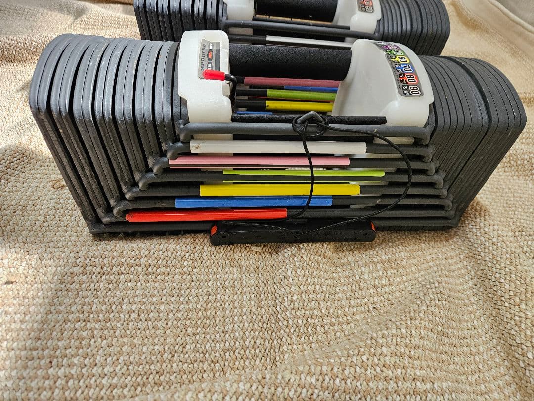 2個セット　片方41kg ブロックダンベル アジャスタブル 筋トレ 可変式