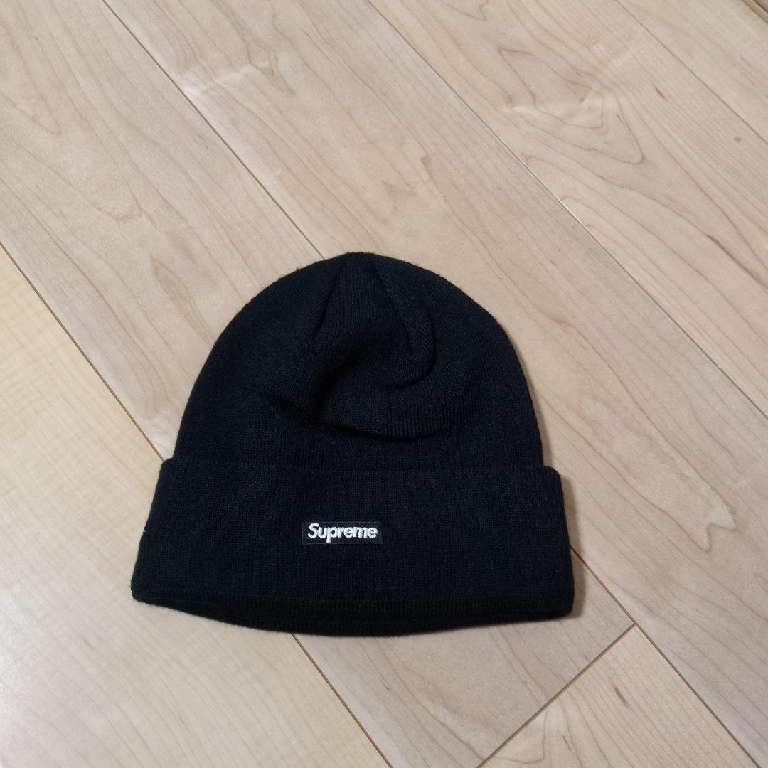 Supreme ニット帽 黒 Sロゴ　確実正規品　新品タグなし試着程度　ビーニー