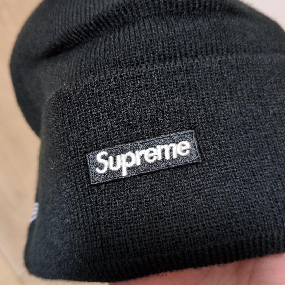 Supreme ニット帽 黒 Sロゴ　確実正規品　新品タグなし試着程度　ビーニー