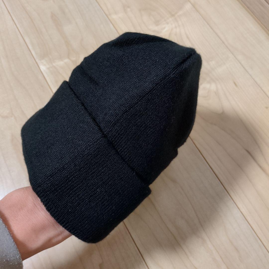 Supreme ニット帽 黒 Sロゴ　確実正規品　新品タグなし試着程度　ビーニー