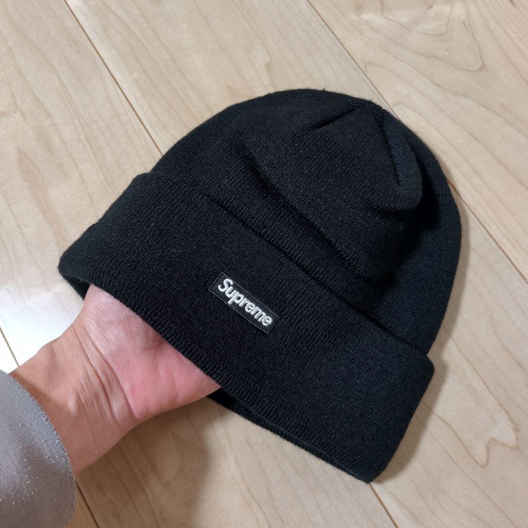Supreme ニット帽 黒 Sロゴ　確実正規品　新品タグなし試着程度　ビーニー