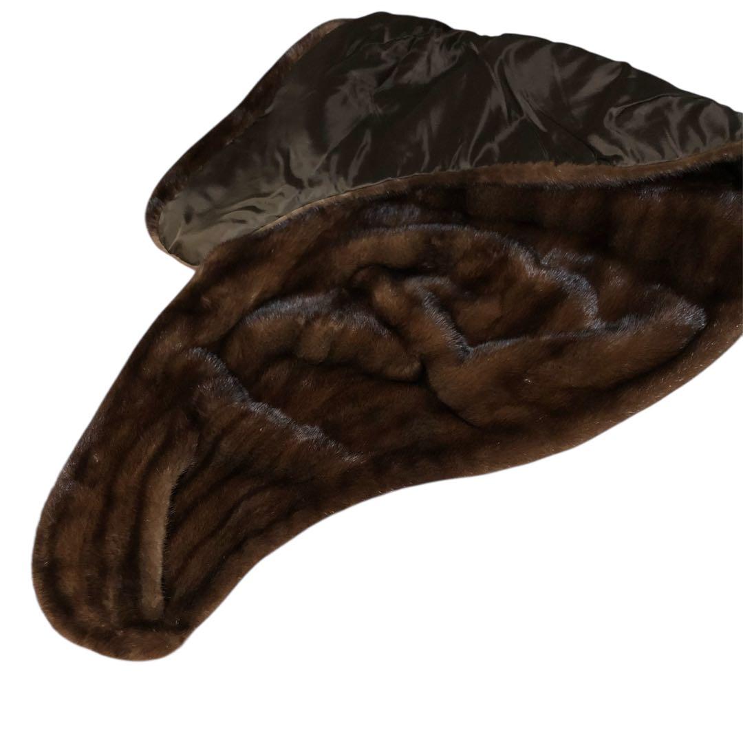 【美品】EMBA エンバ　マホガニーミンク　ショール　ミンクショール　希少