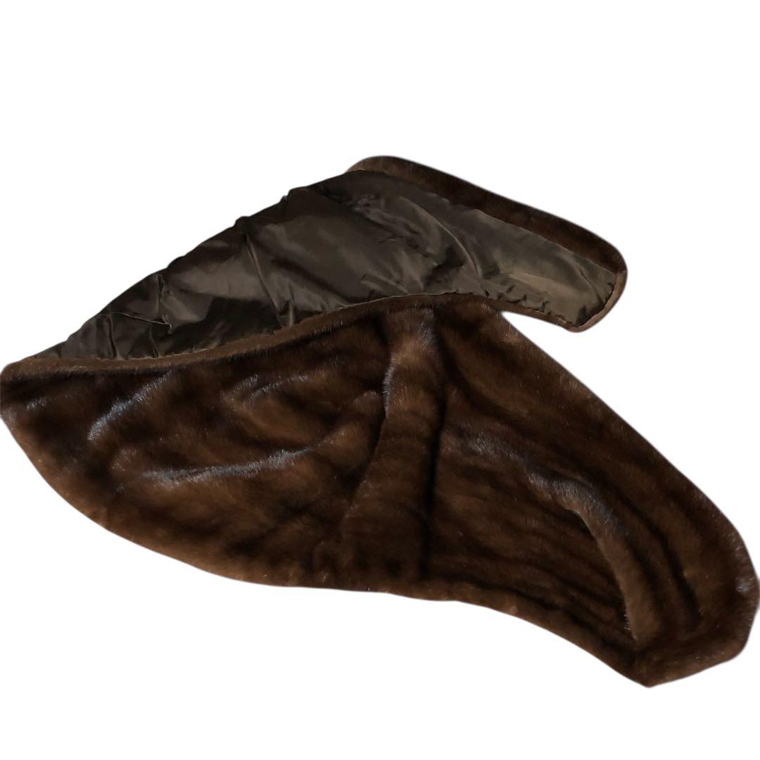 【美品】EMBA エンバ　マホガニーミンク　ショール　ミンクショール　希少