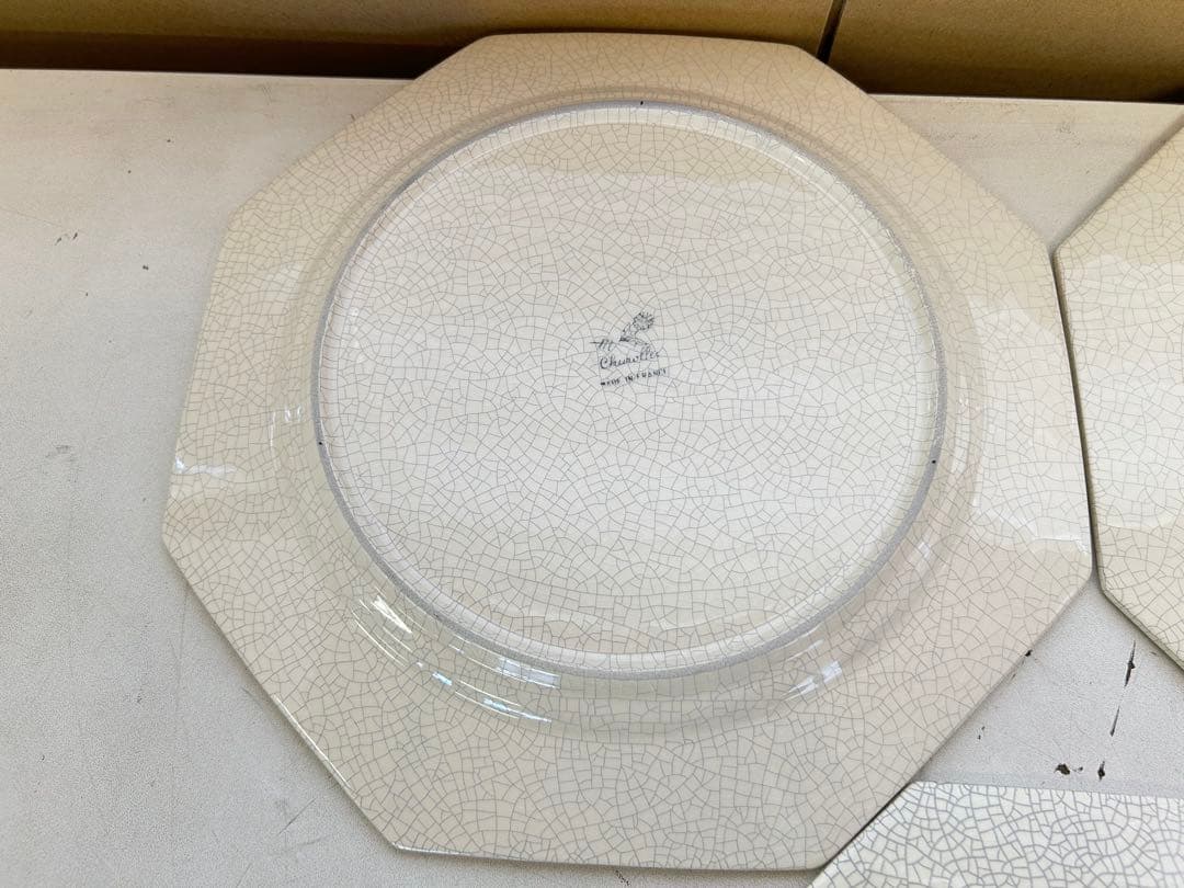 P267未使用品　MOLIN モラン オクタゴナル 皿　パーティ　プレート　3枚