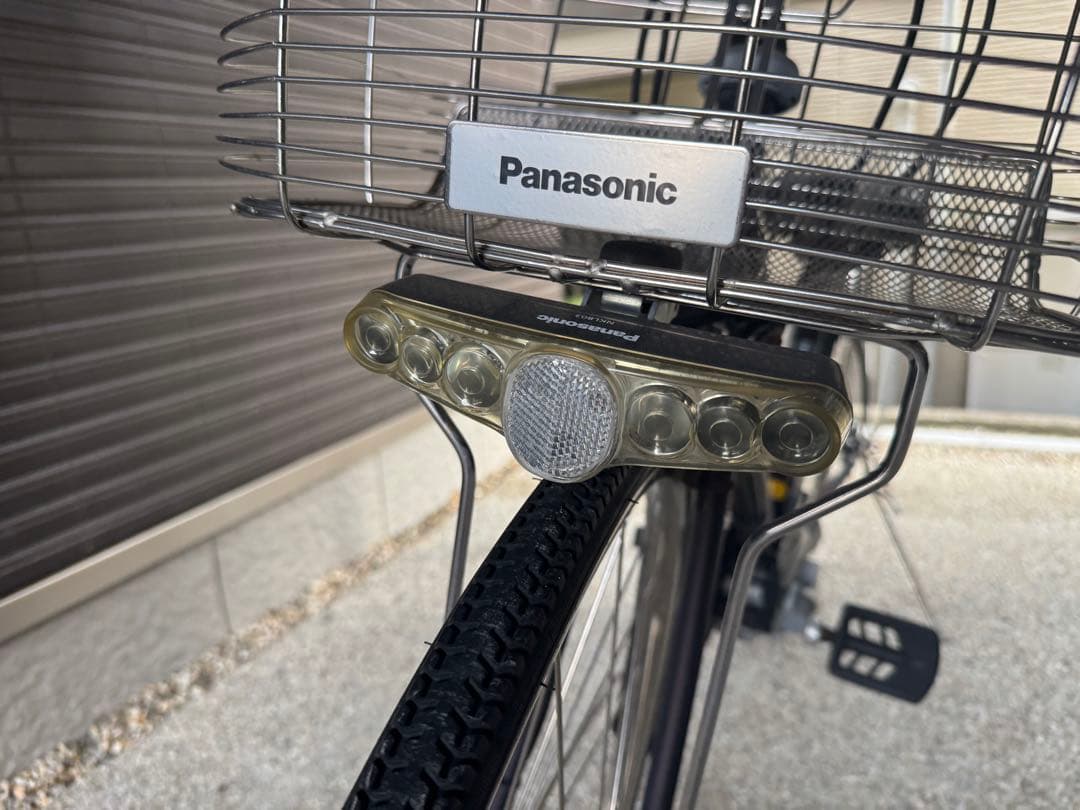 引取限定 パナソニック 電動アシスト自転車 シティタイプ ブラウン 前カゴ付き