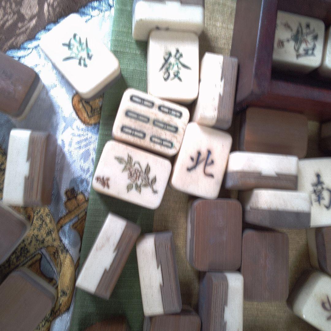専用です。 木製麻雀牌セット 収納ボックス付き 蓋無し 汚れ