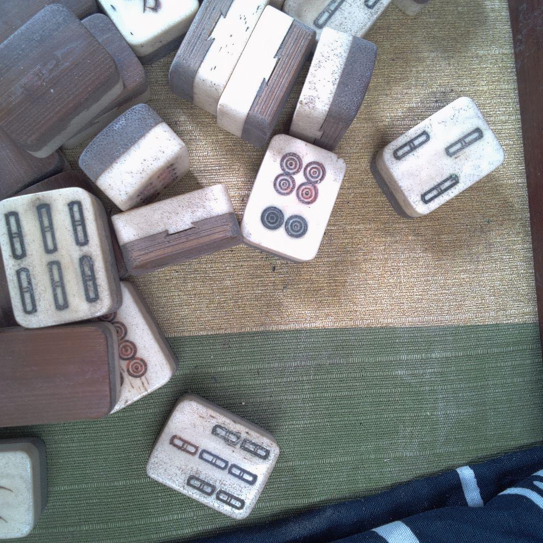 専用です。 木製麻雀牌セット 収納ボックス付き 蓋無し 汚れ