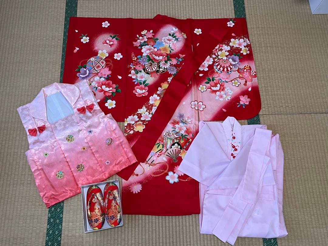 七五三 3歳 着物 被布 セット