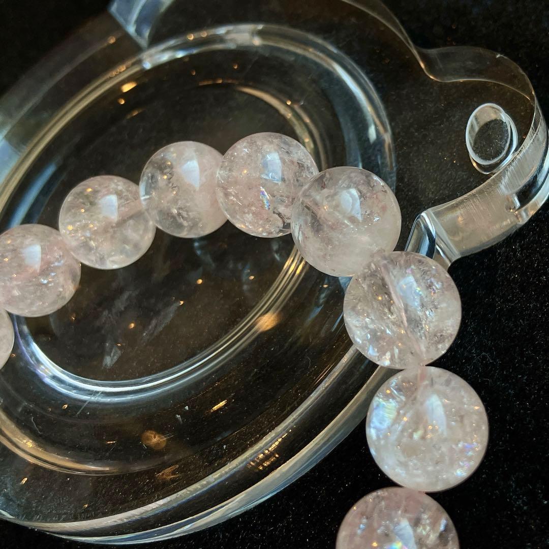 佳*様 人気♡ピンクアゼツライト 大玉ブレスレット 虹あり！