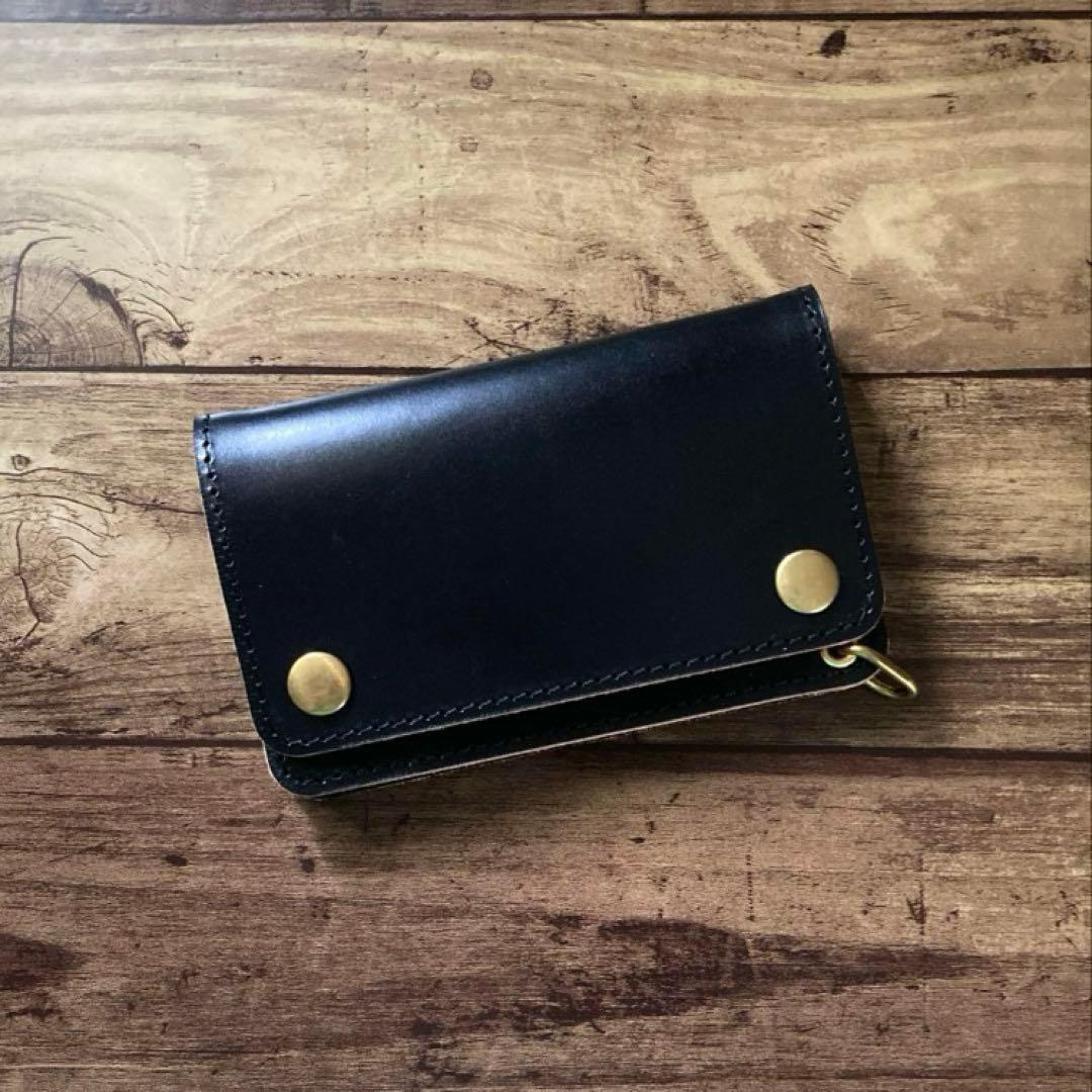 【999】北米ステアハイドトラッカーウォレット150【お札を折らずに収納】