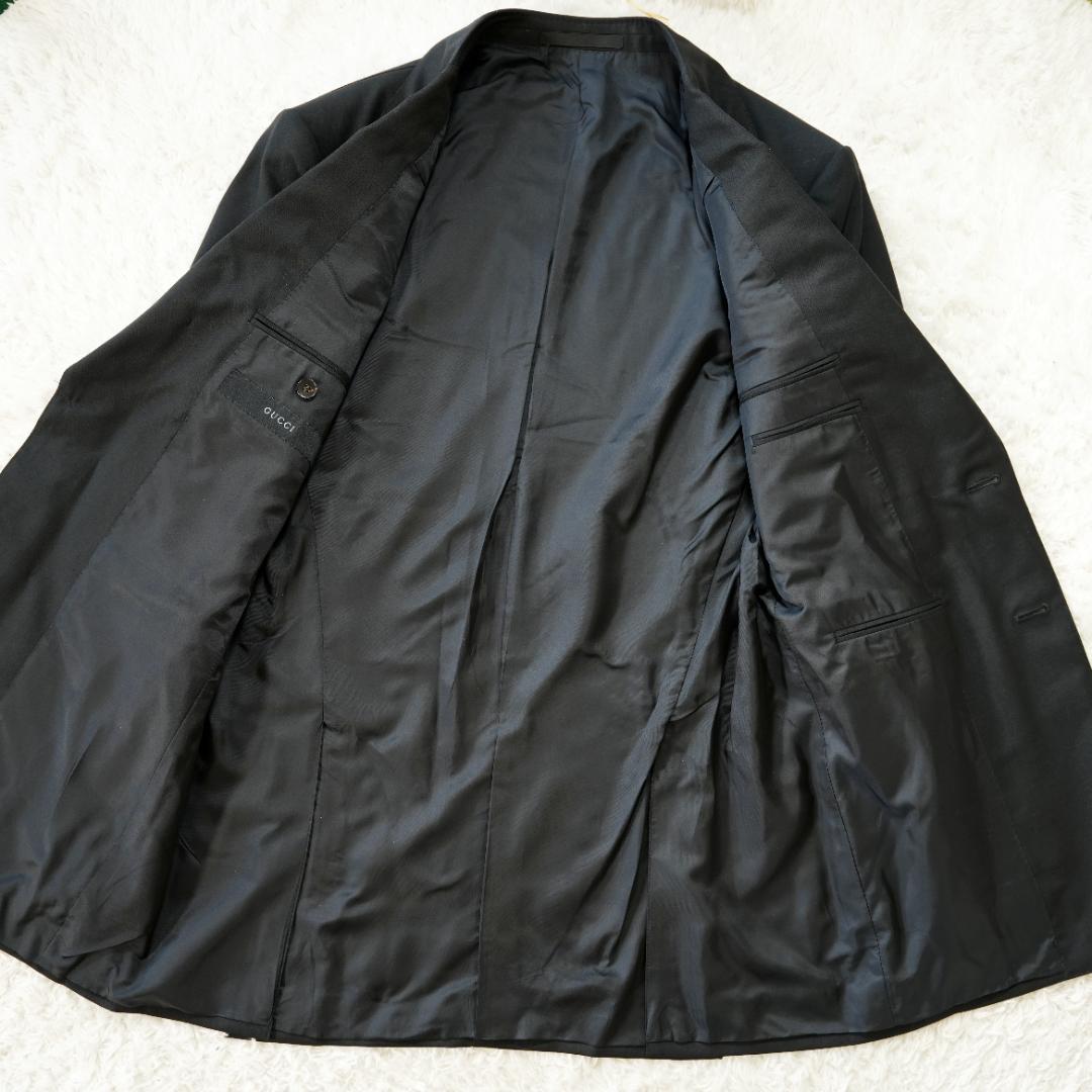 【美品】GUCCI　グッチ　ウールセットアップスーツ　ハンガー付き　ブラック