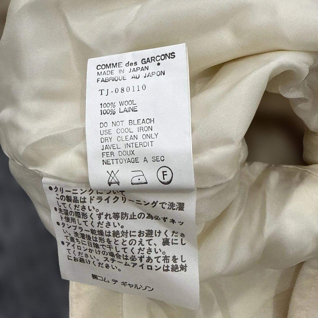 R00316 COMME des GARÇONS クリーム色テーラードジャケット