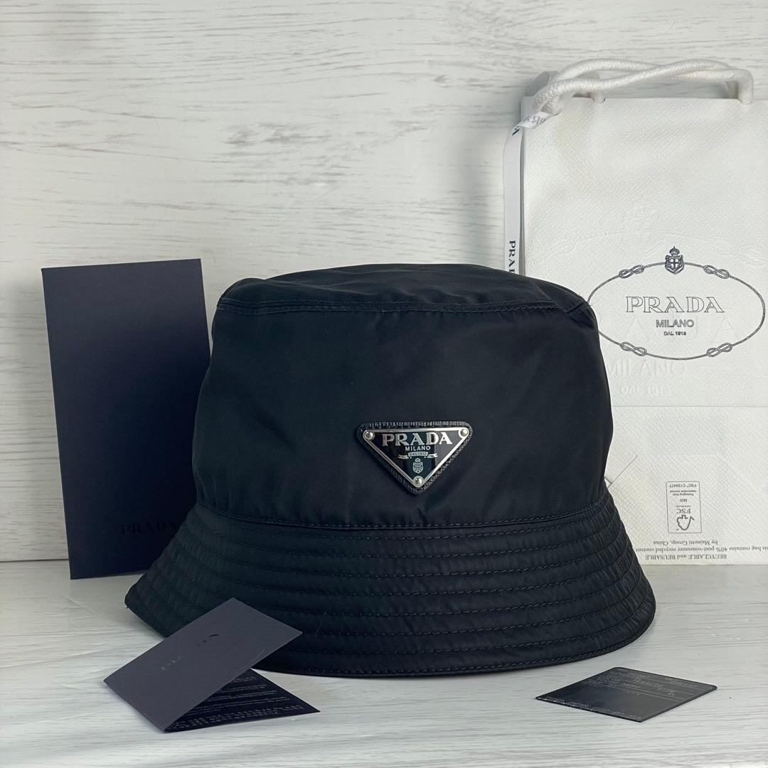 ✨️未使用級✨️ PRADA バケットハット ReNylon Lサイズ 三角ロゴ