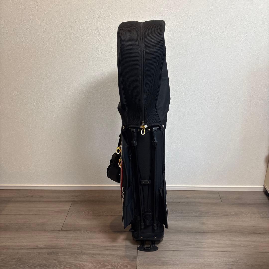 【LE COQ SPORTIF】キャディバッグ 黒×黄色 スタンド式 軽量モデル