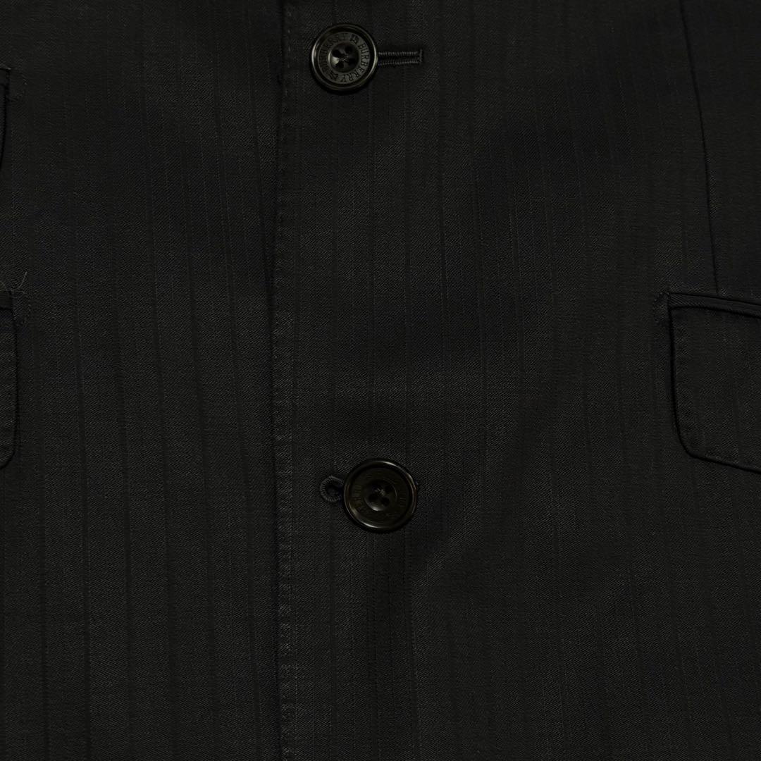 【人気】バーバリーブラックレーベル☆ストライプスーツ　裏地派手 ウール780