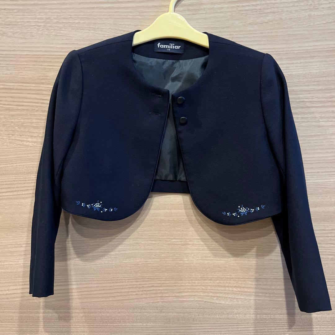 familiar アンサンブル　ワンピース　お受験　紺