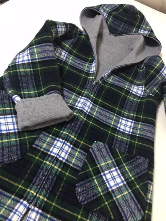 familiar ロング コート　140cm リバーシブル お花モチーフ