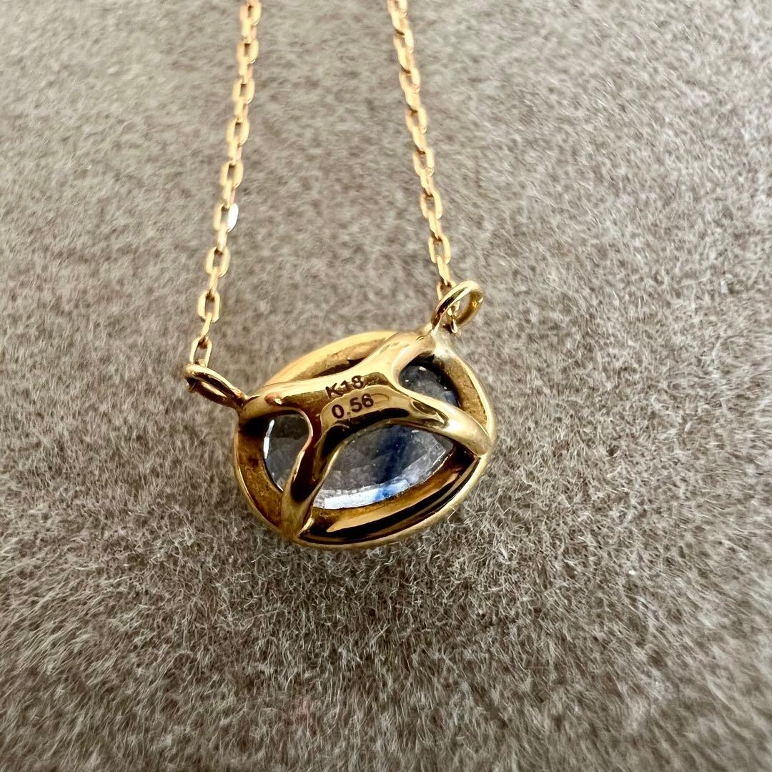 バイカラーサファイア　ネックレス　18K