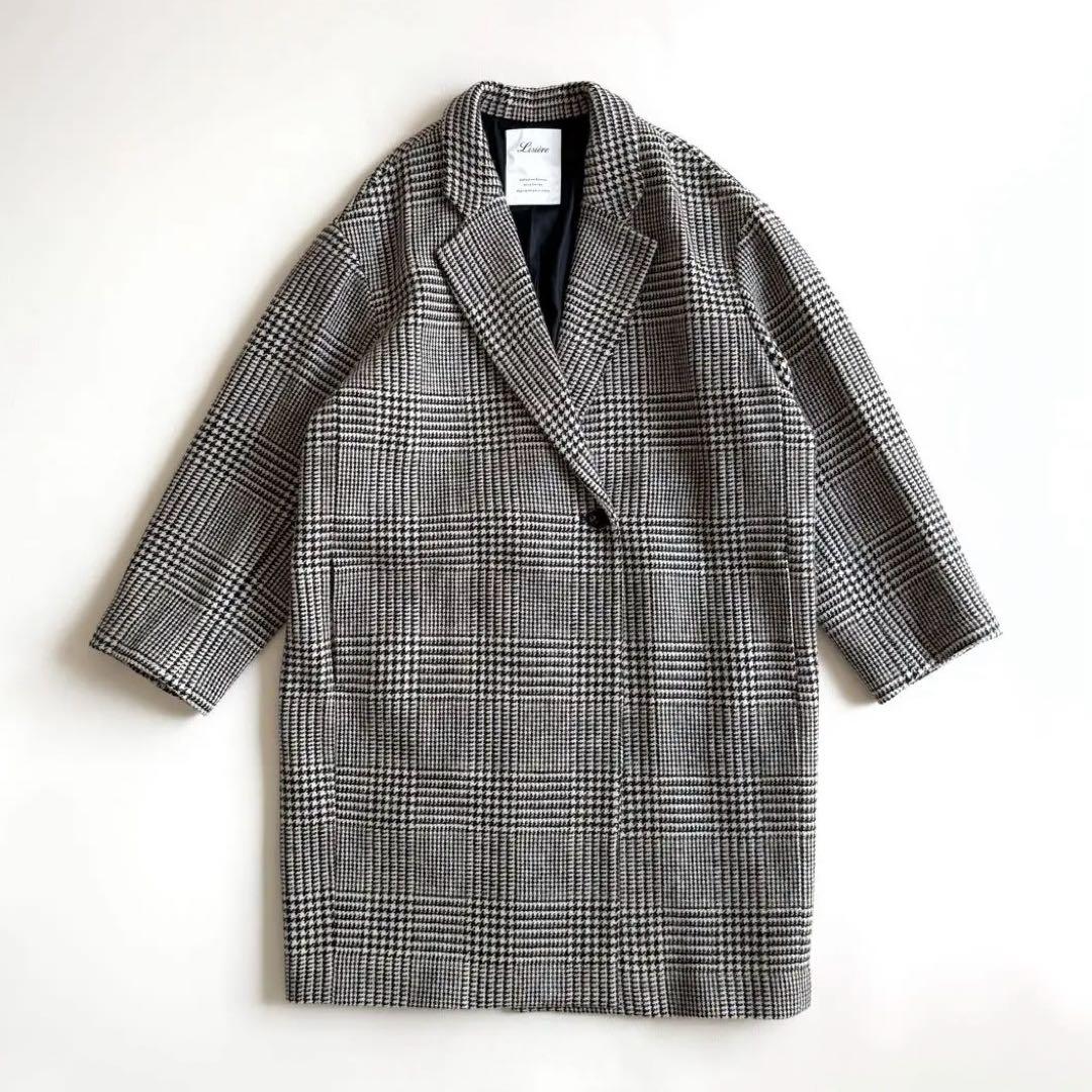 美品　アパルトモン　チェックダブルコート　lisiere ドゥーズィエムクラス