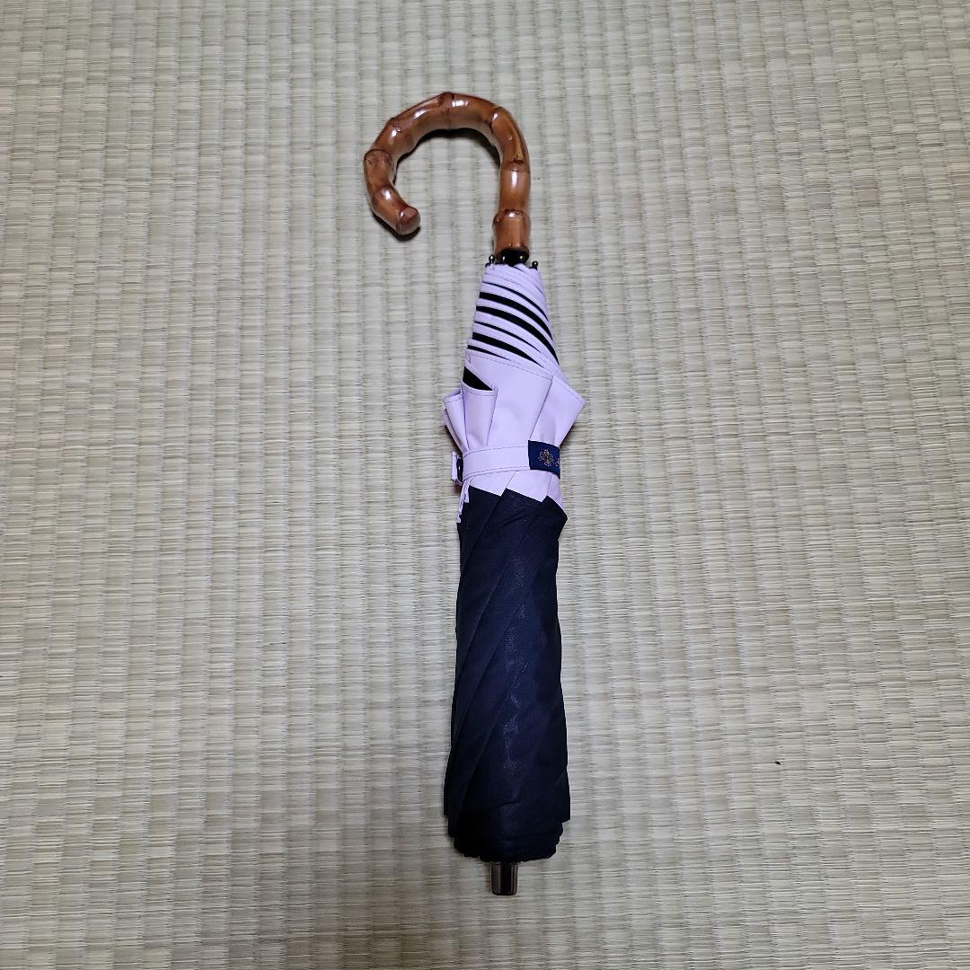 芦屋ロサブラン 折りたたみ日傘 2段折りミドル コンビ 曲がり手元 55cm