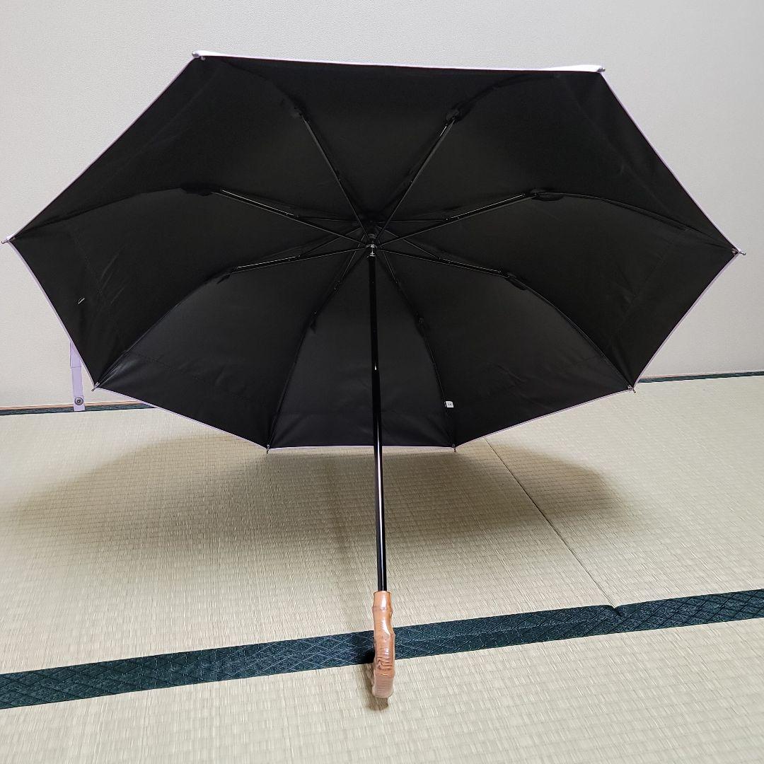 芦屋ロサブラン 折りたたみ日傘 2段折りミドル コンビ 曲がり手元 55cm