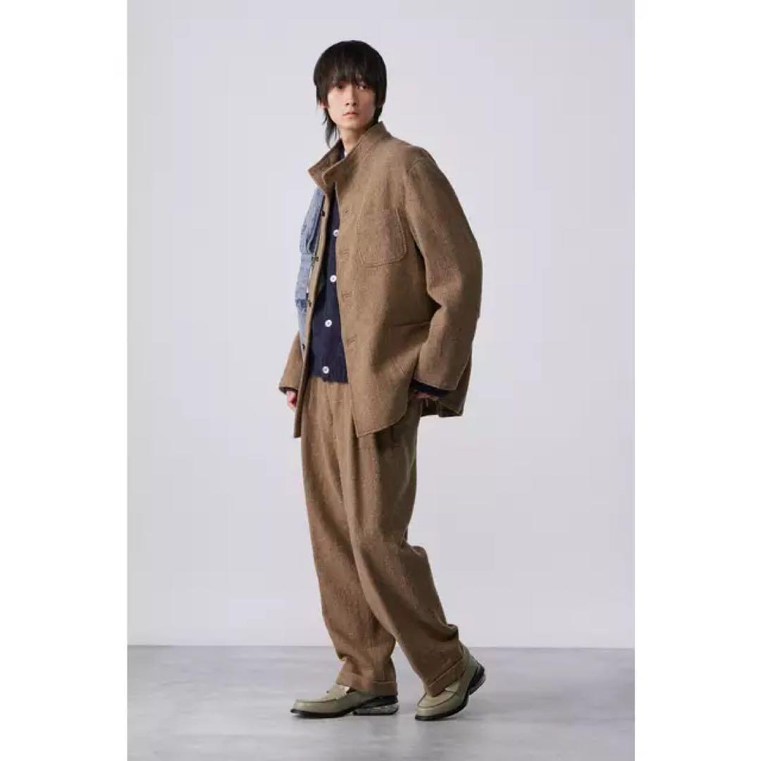 A.PRESSE Tweed Two Tuck Trousers サイズ2