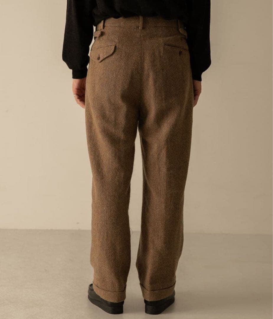 A.PRESSE Tweed Two Tuck Trousers サイズ2