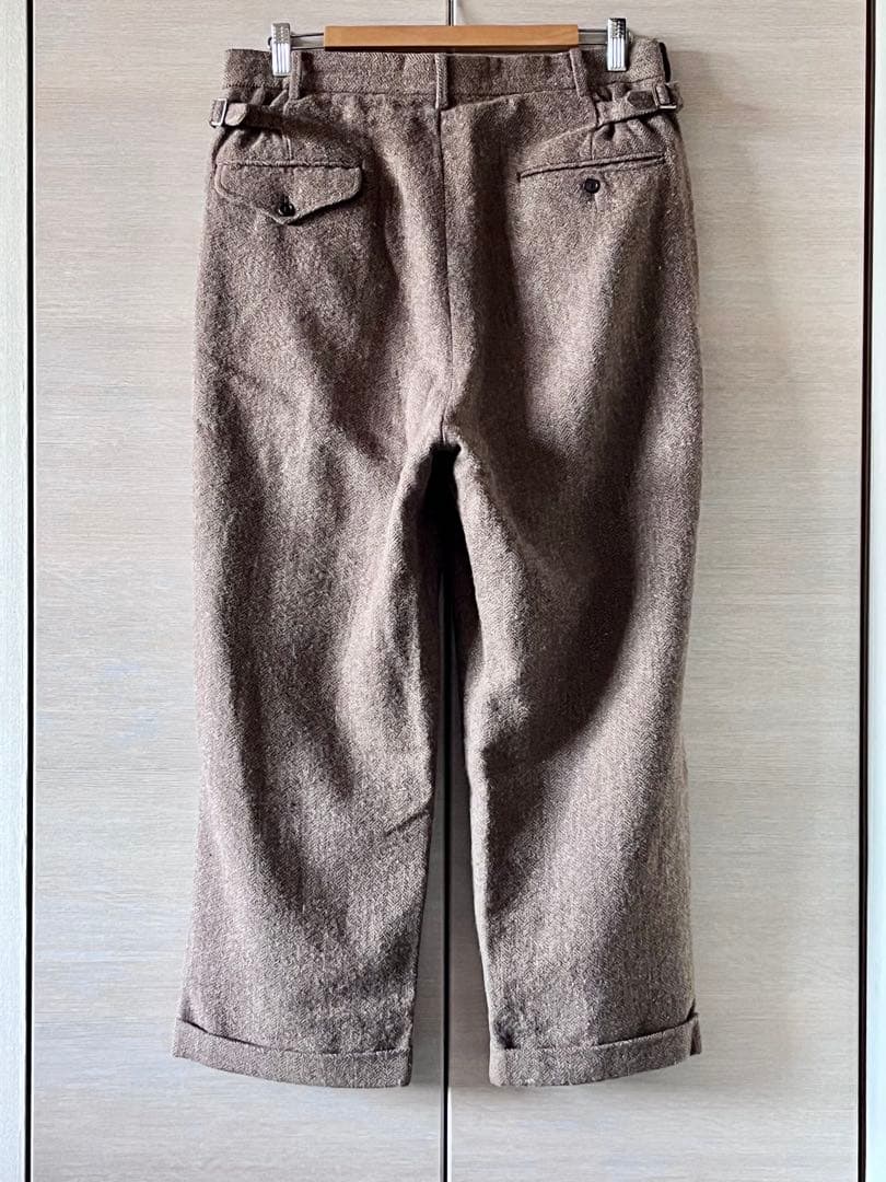 A.PRESSE Tweed Two Tuck Trousers サイズ2