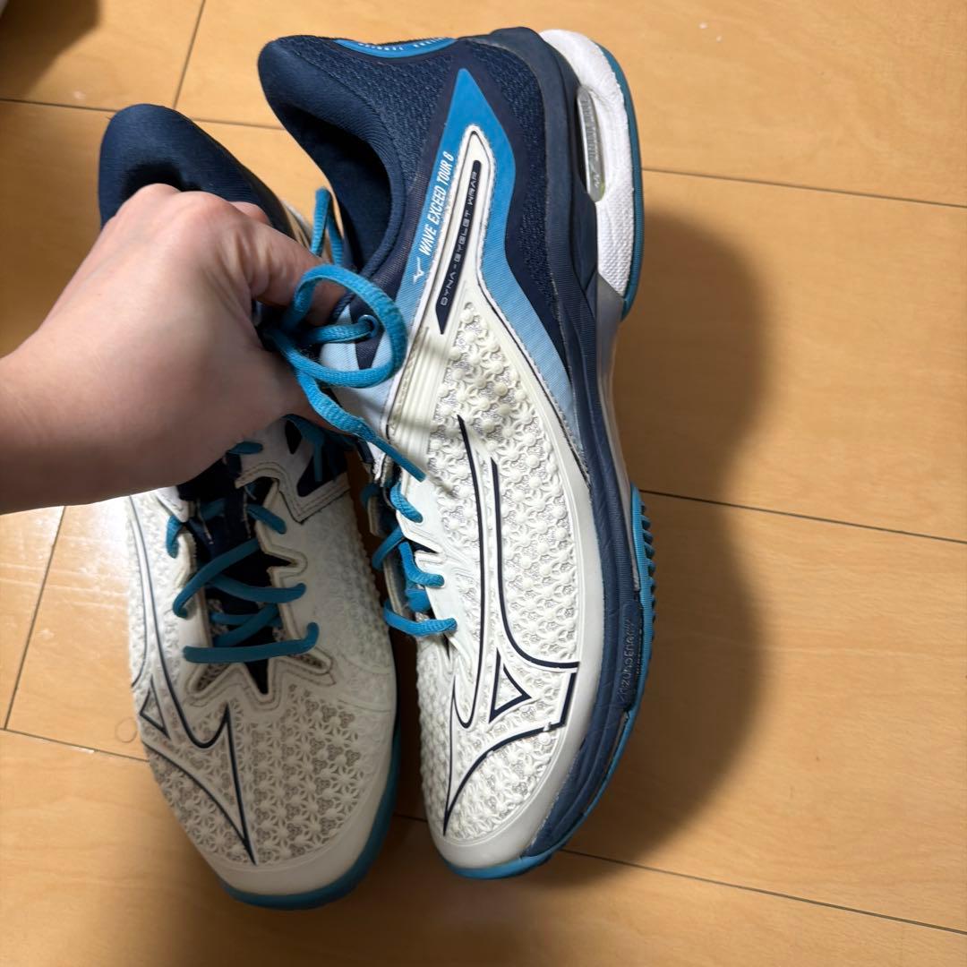 Mizuno テニスシューズ ホワイト/ブルー