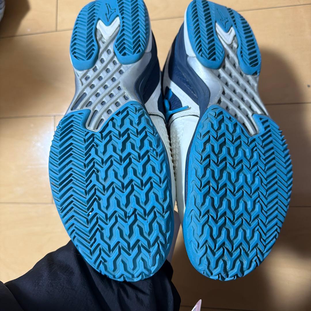 Mizuno テニスシューズ ホワイト/ブルー